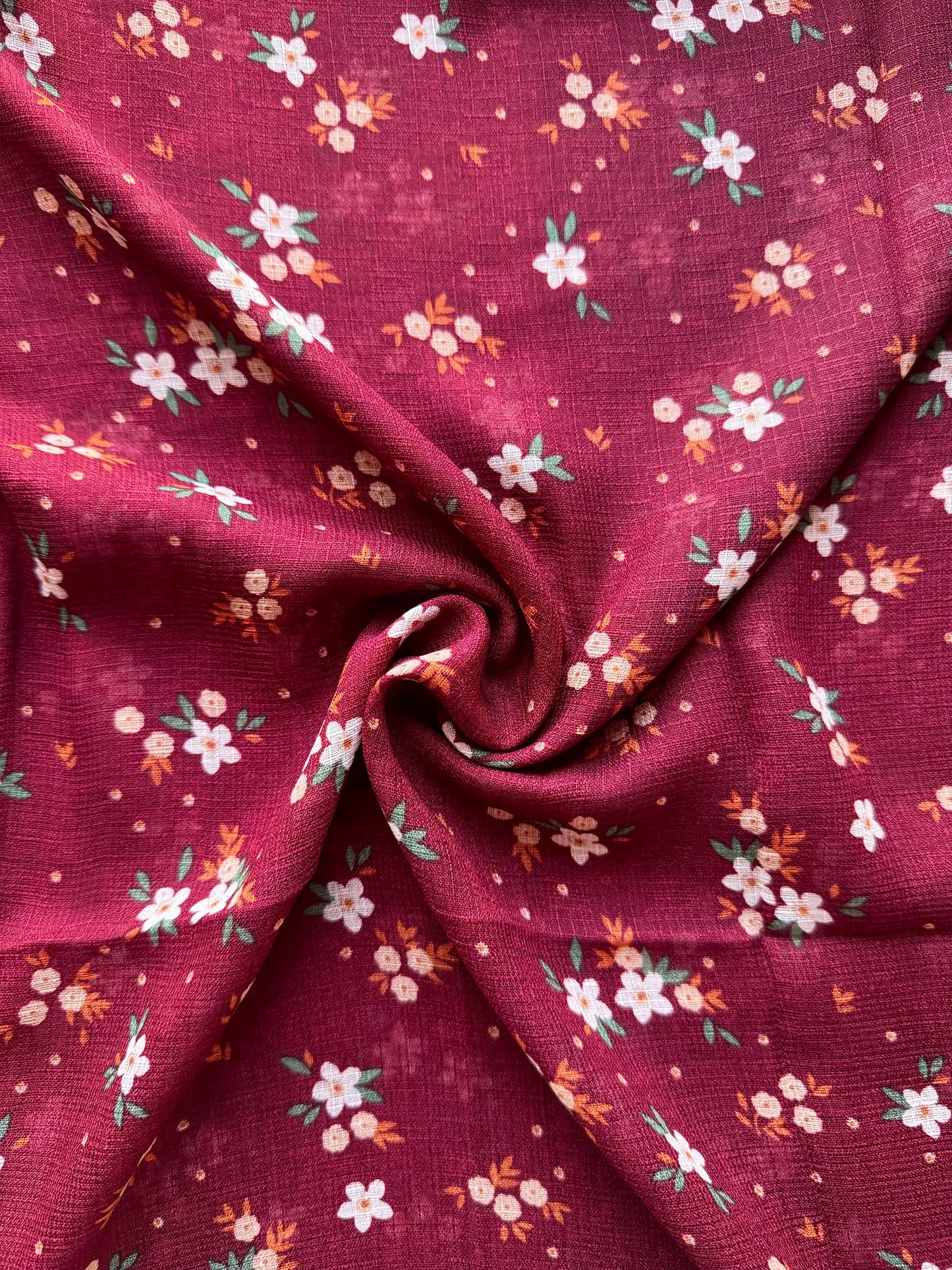 Red Floral Lawn