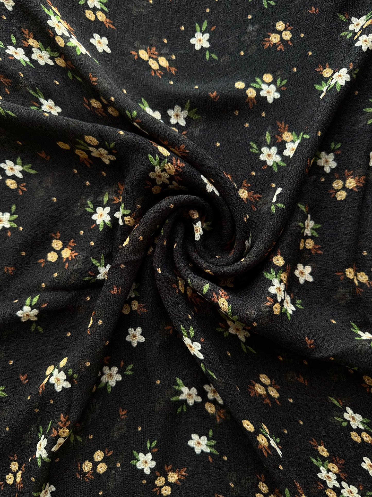 Black Floral Lawn