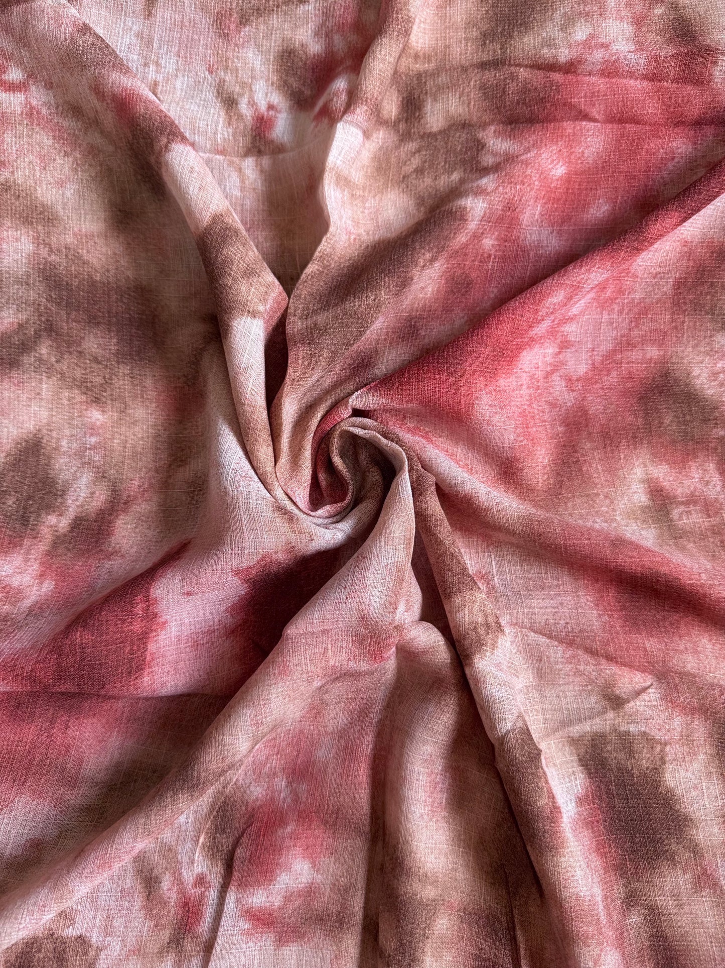 Coral Tie’nDye Print Lawn