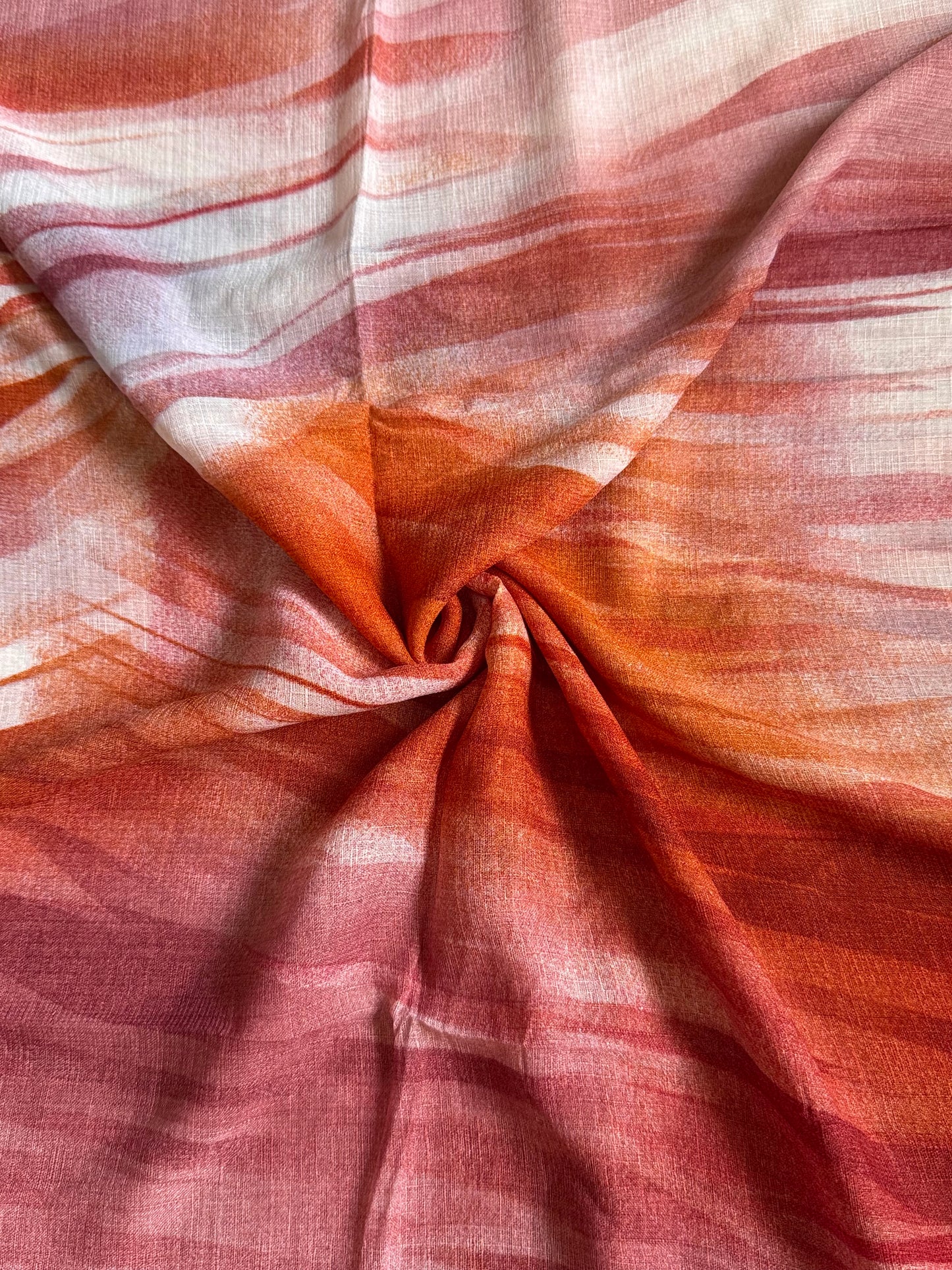 Coral Stroke Print Lawn