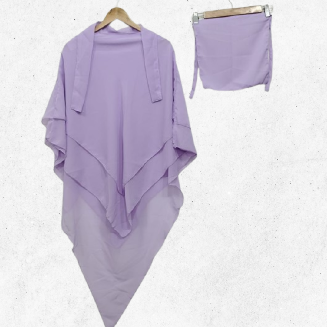 Lilac Khimar-Niqab Set