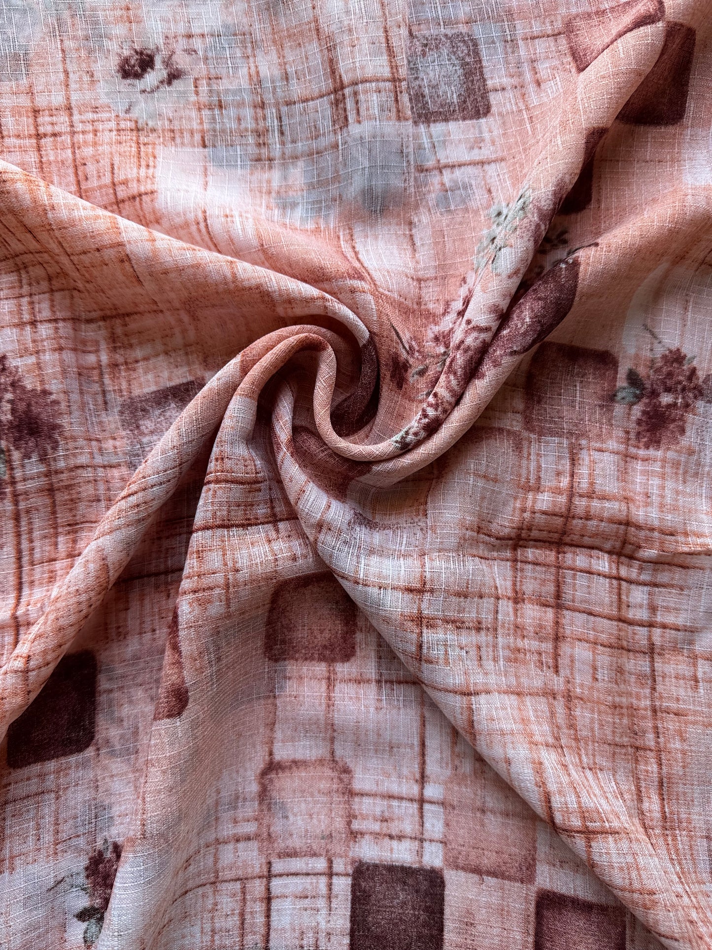 Blush Grid Lawn