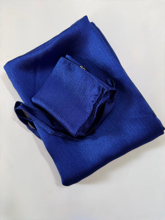 Royal Blue Shimmer Hijab-Niqab Set