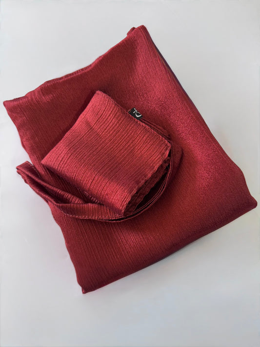 Rust Shimmer Hijab-Niqab Set