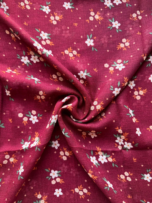 Red Floral Lawn