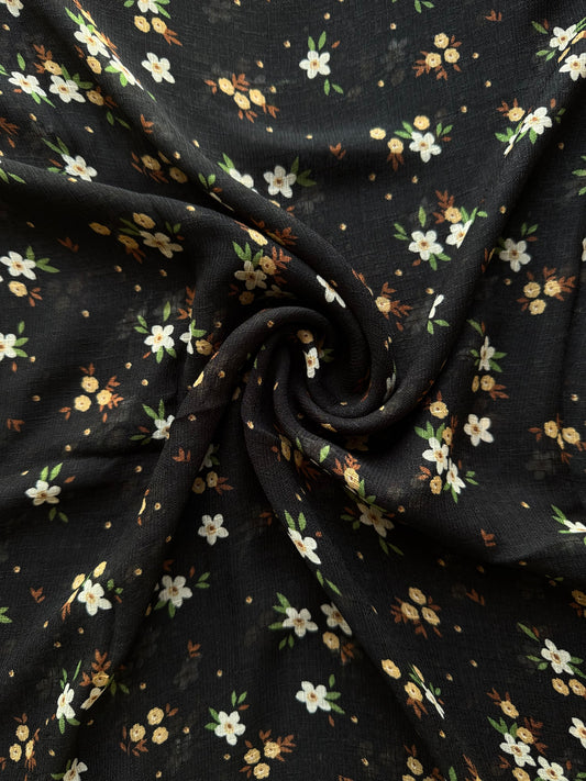 Black Floral Lawn