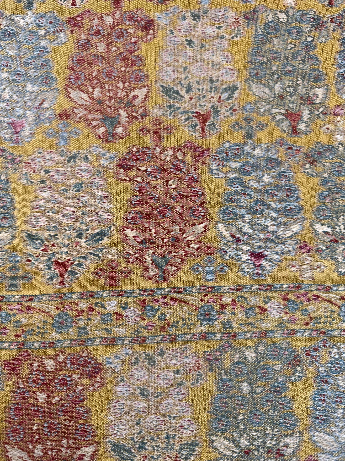 Yellow Carey Printed Pashmina