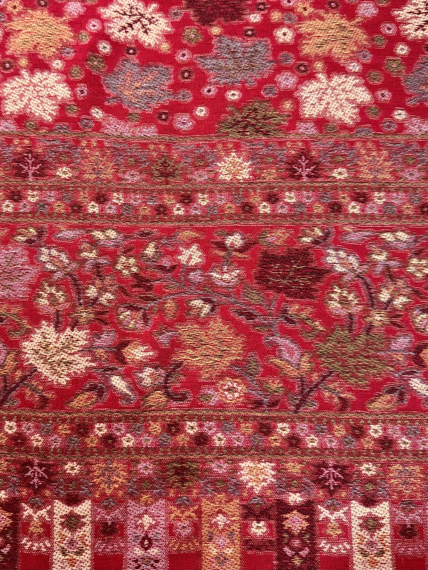 Red Leaf Printed Pashmina