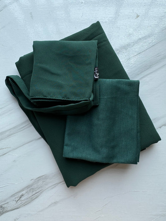 Green Hijab-Niqab-Cap Set