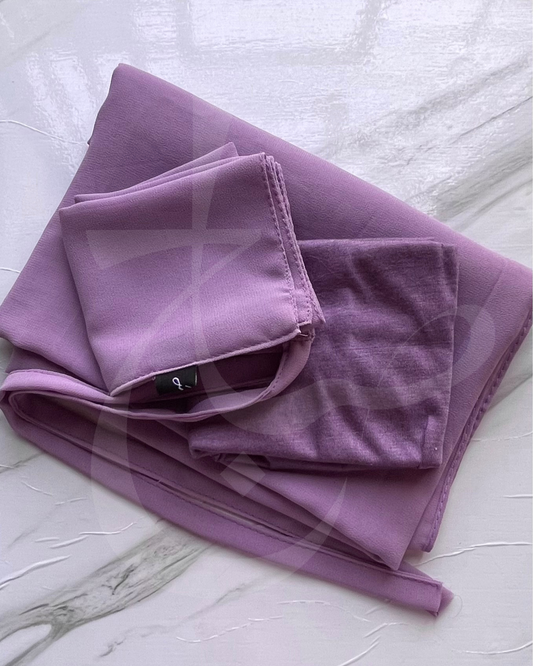 Lavender Hijab-Niqab-Cap Set