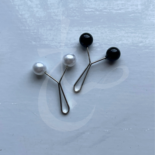 Pack of 2 Wide Pearl Pins