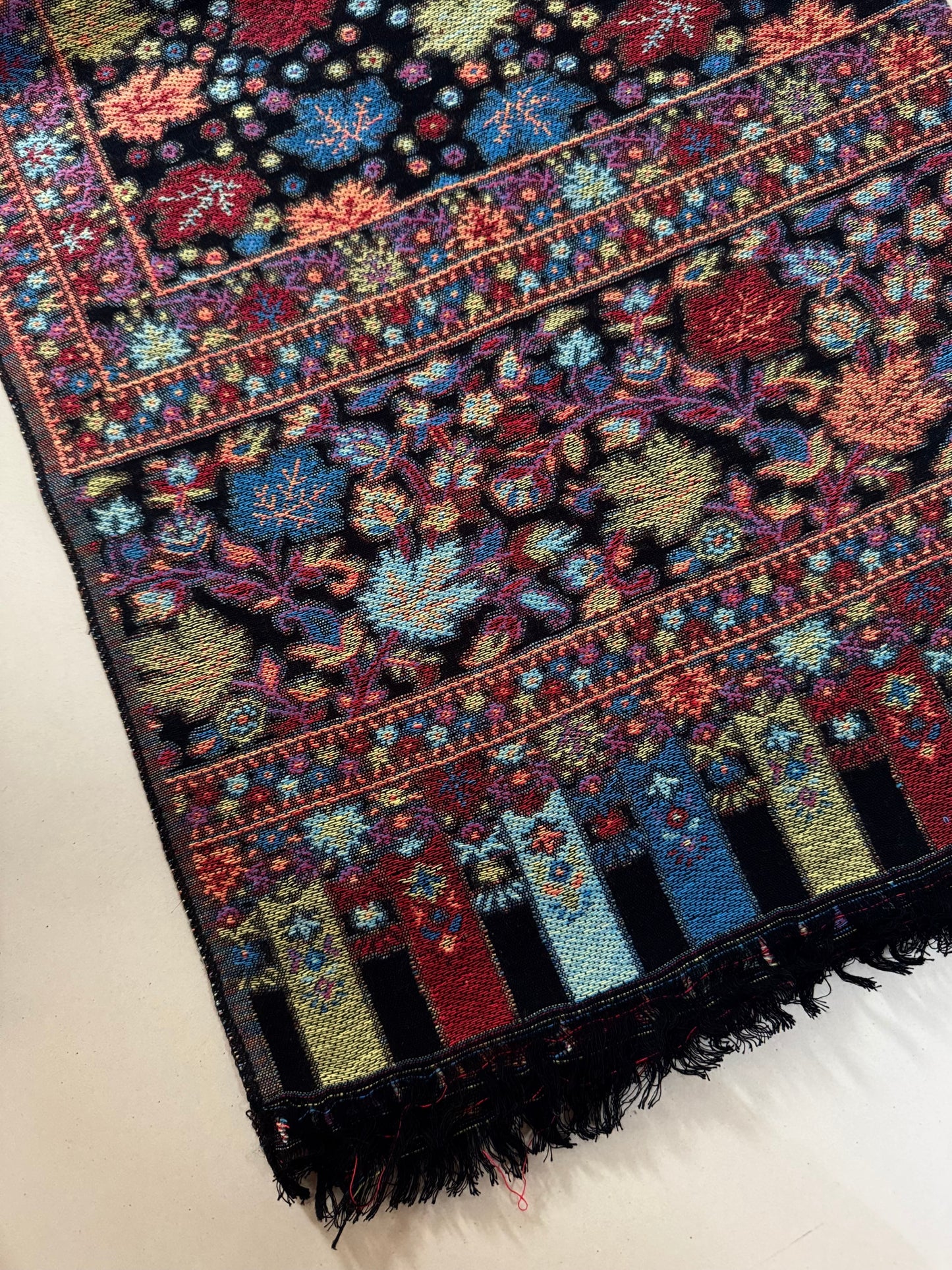 Multi Leaf Printed Pashmina