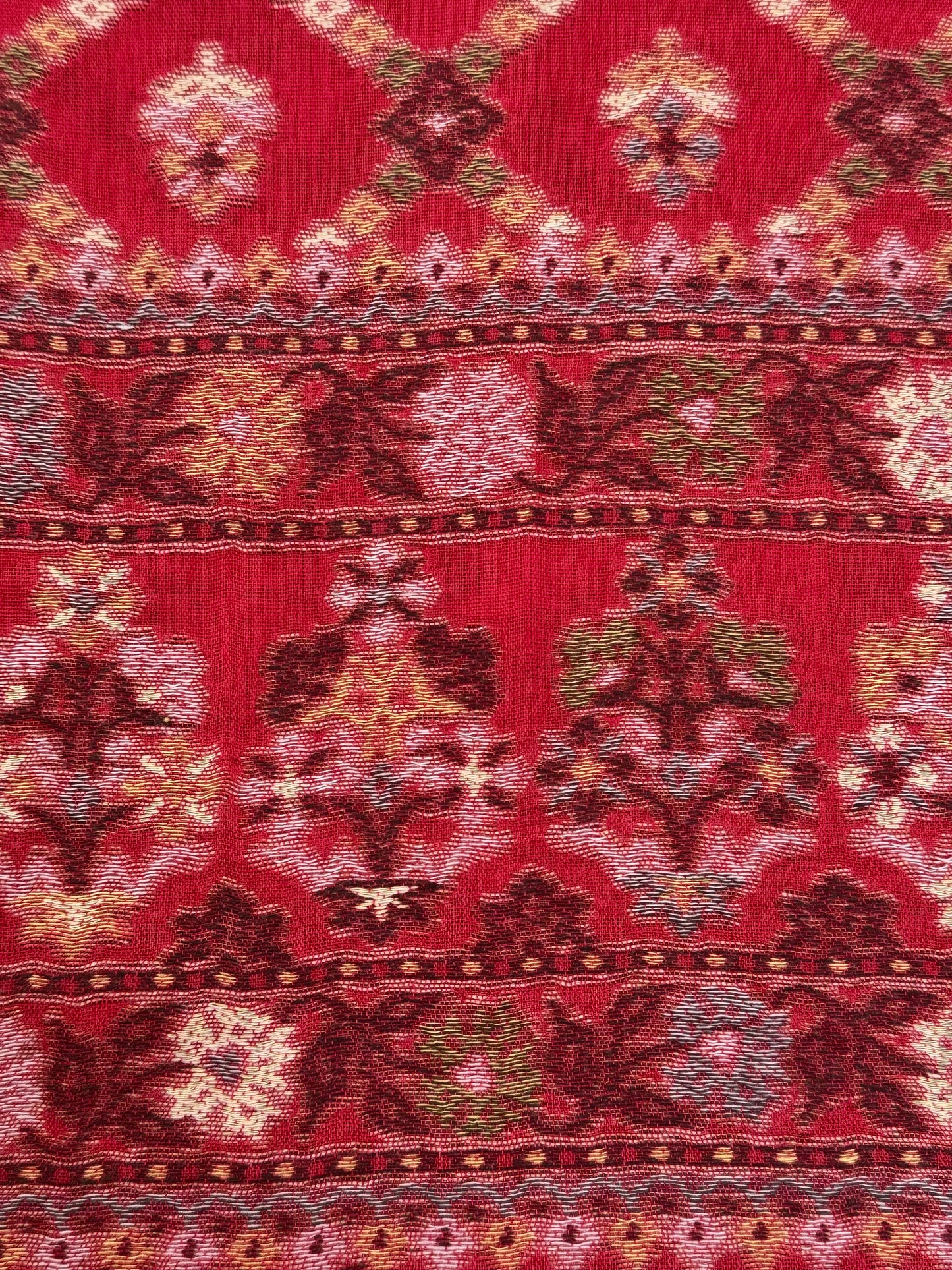 Red Cross Printed Pashmina