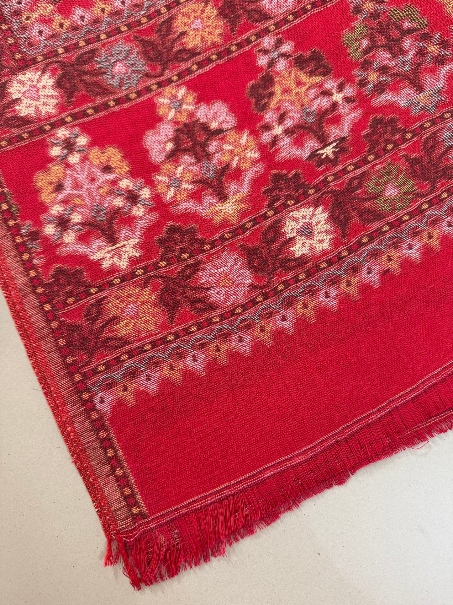 Red Cross Printed Pashmina