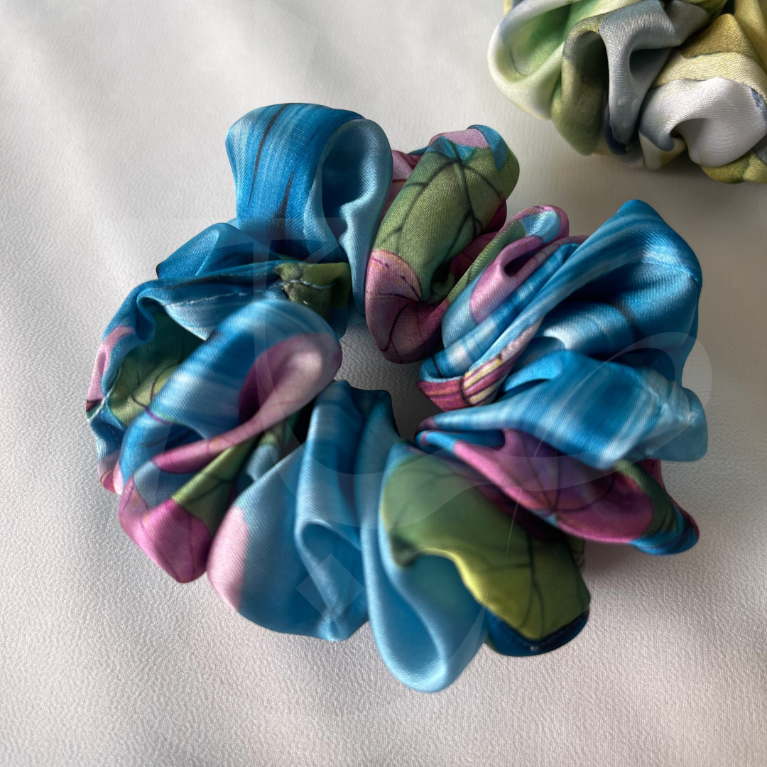 Printed Silk Scrunchie