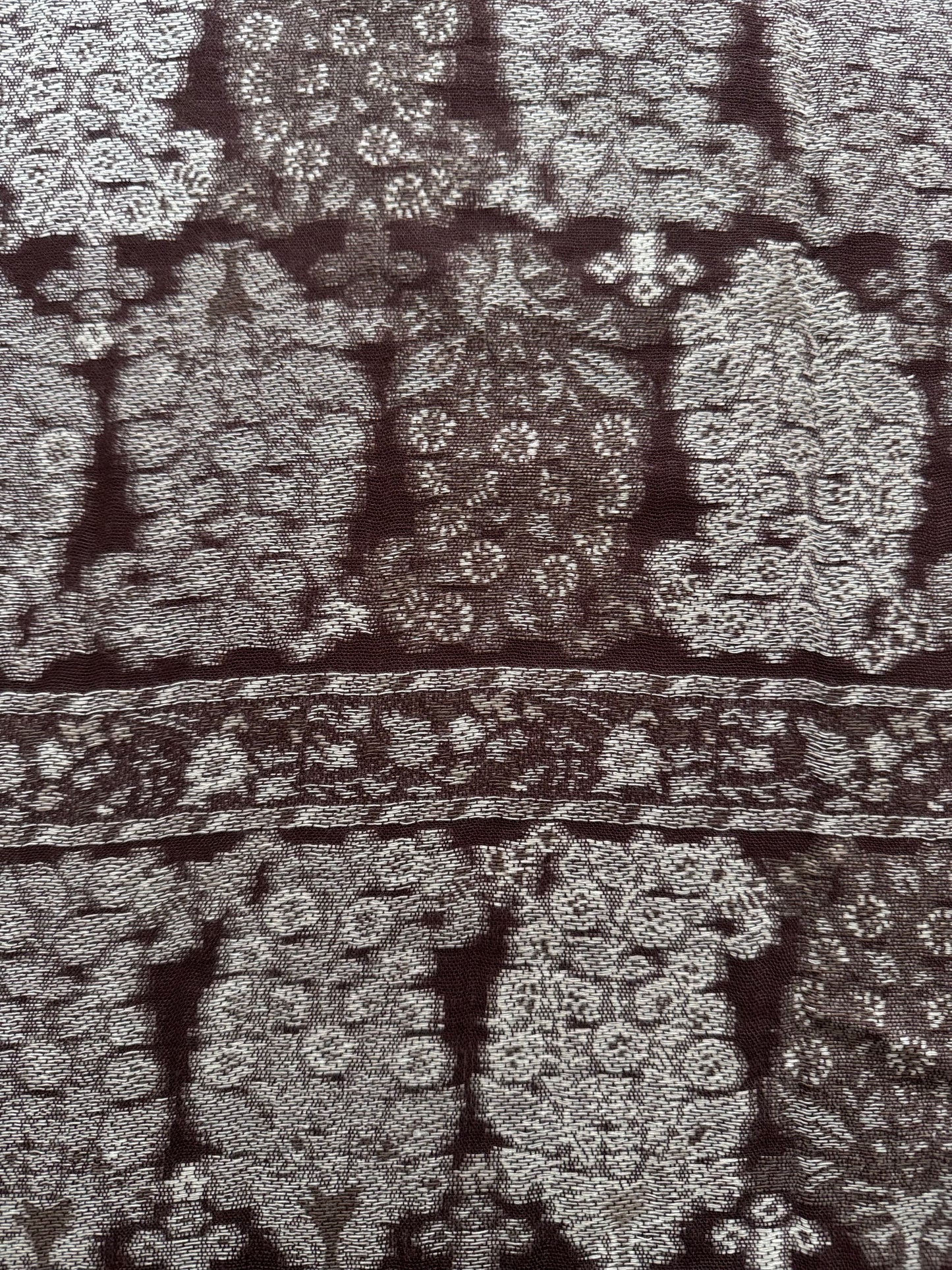 Brown Carey Printed Pashmina