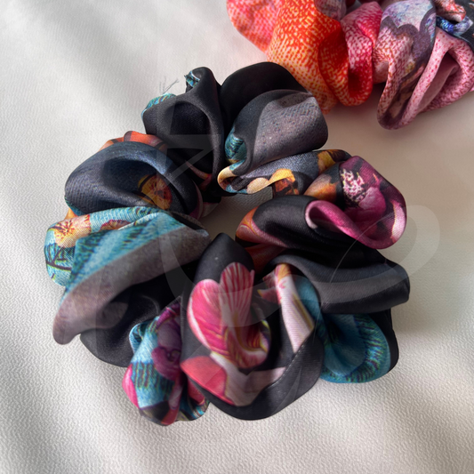 Printed Silk Scrunchie