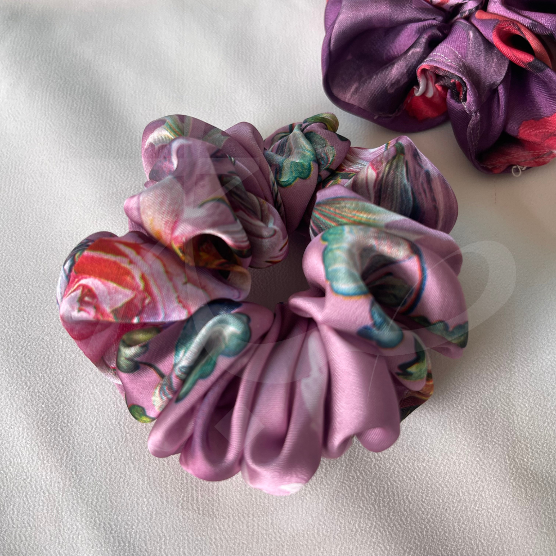 Printed Silk Scrunchie