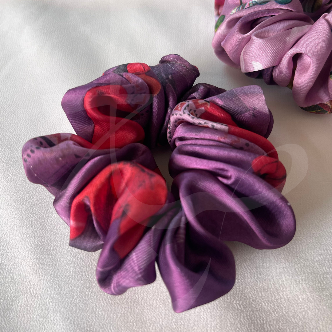 Printed Silk Scrunchie