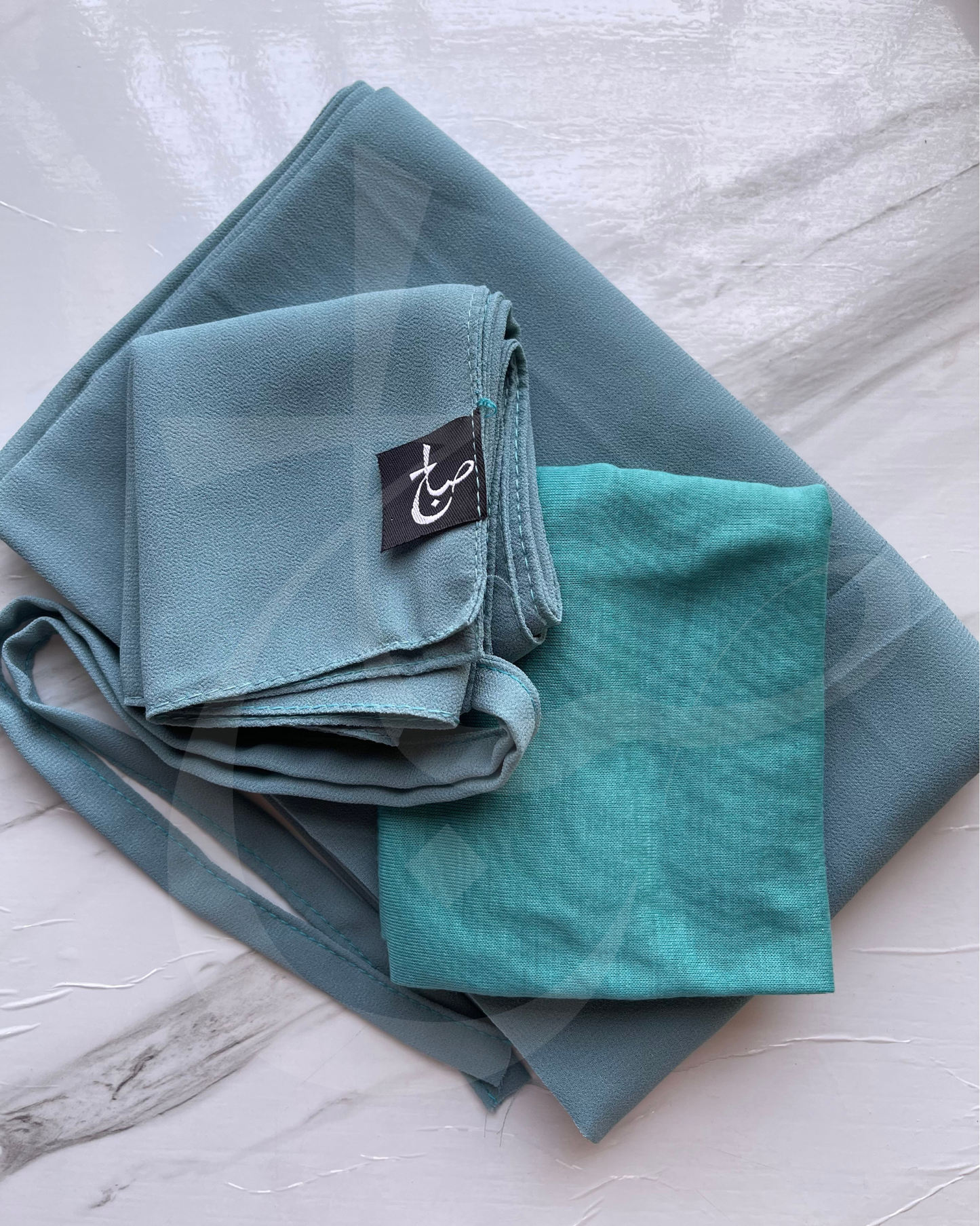 Dull Ocean Hijab-Niqab-Cap Set