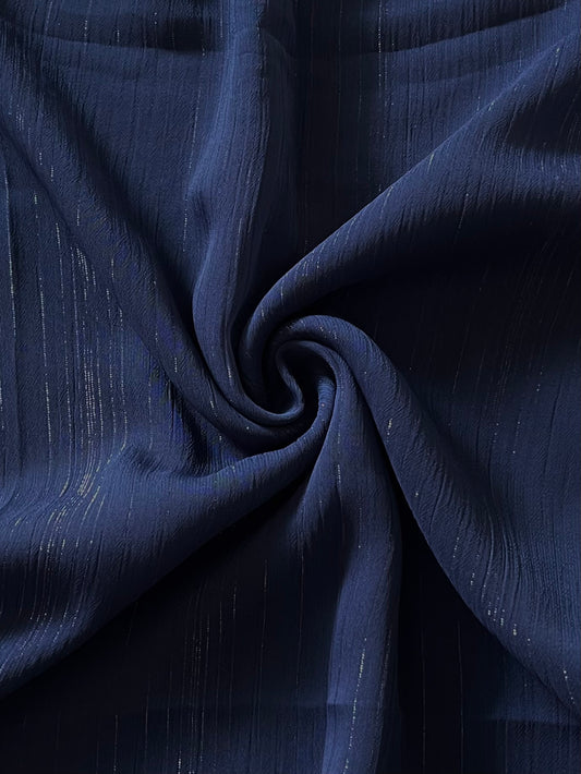 Dark Blue Lines Chiffon