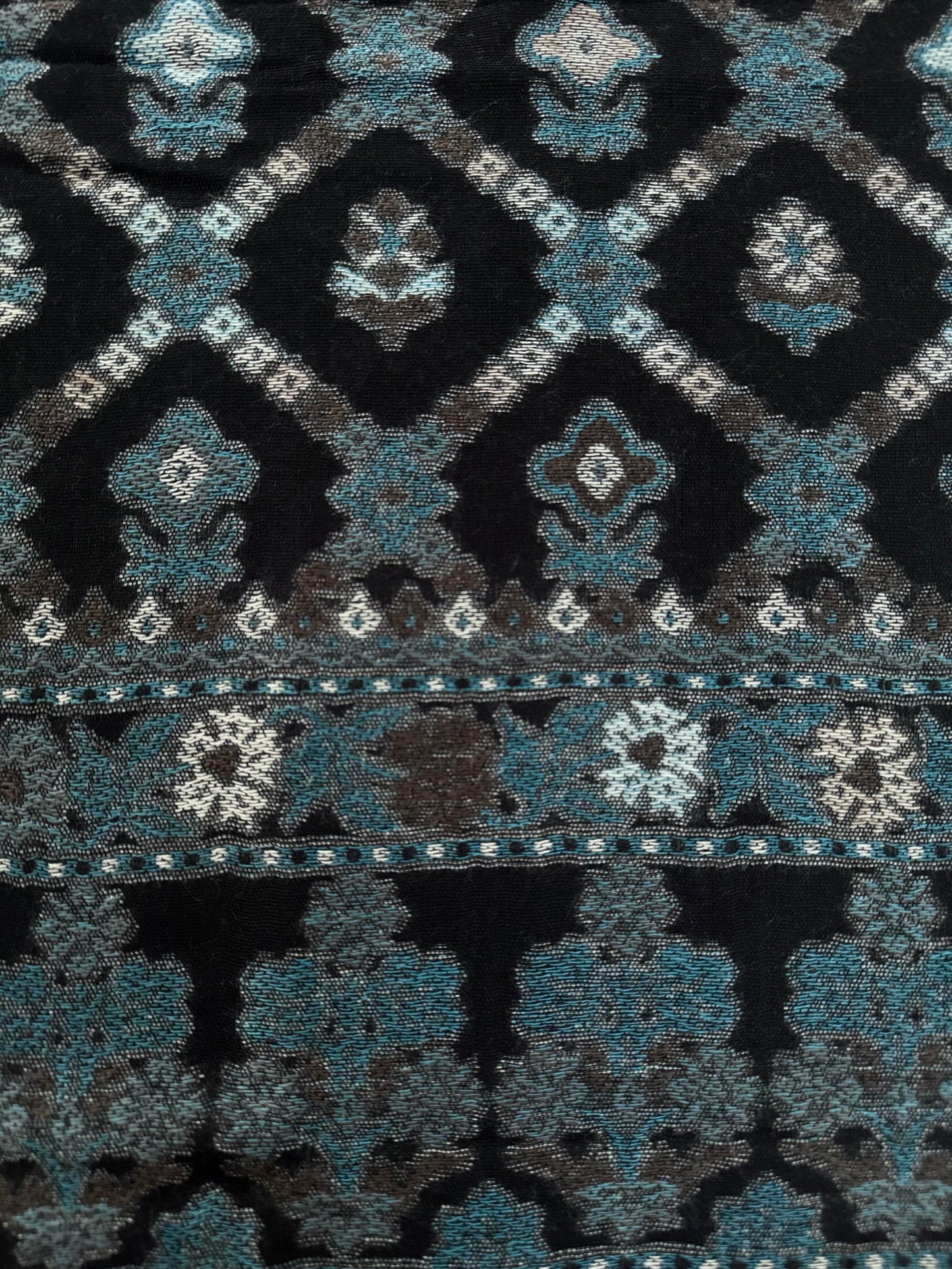 Black Cross Printed Pashmina