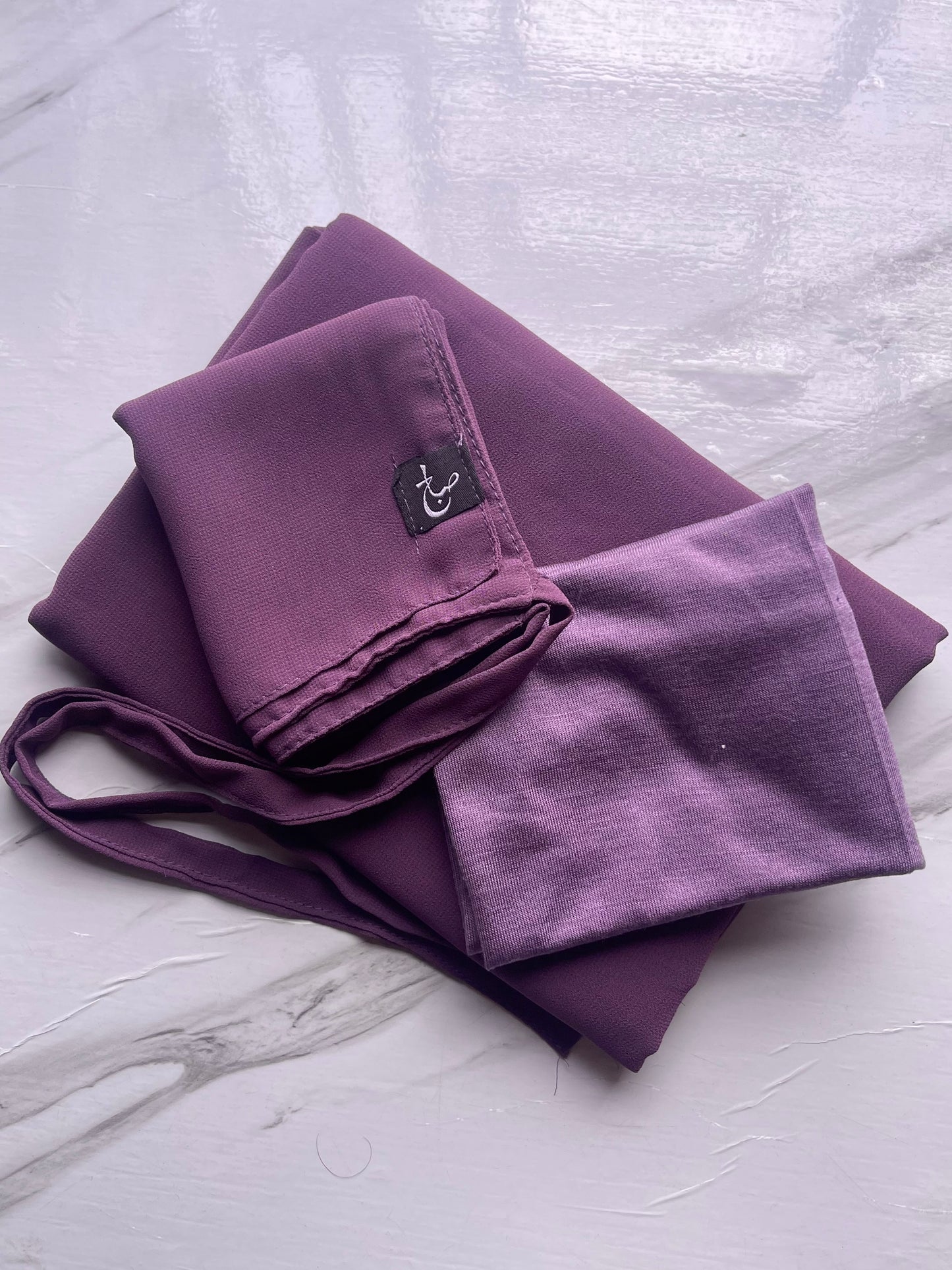 Mauve Hijab-Niqab-Cap Set