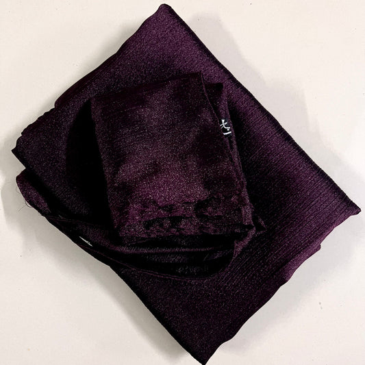 Soft Purple Shimmer Hijab-Niqab Set