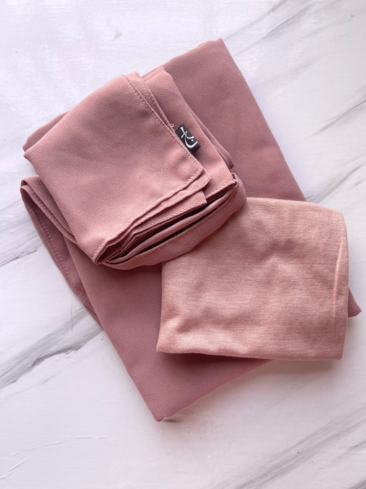 Nude Pink Hijab-Niqab-Cap Set