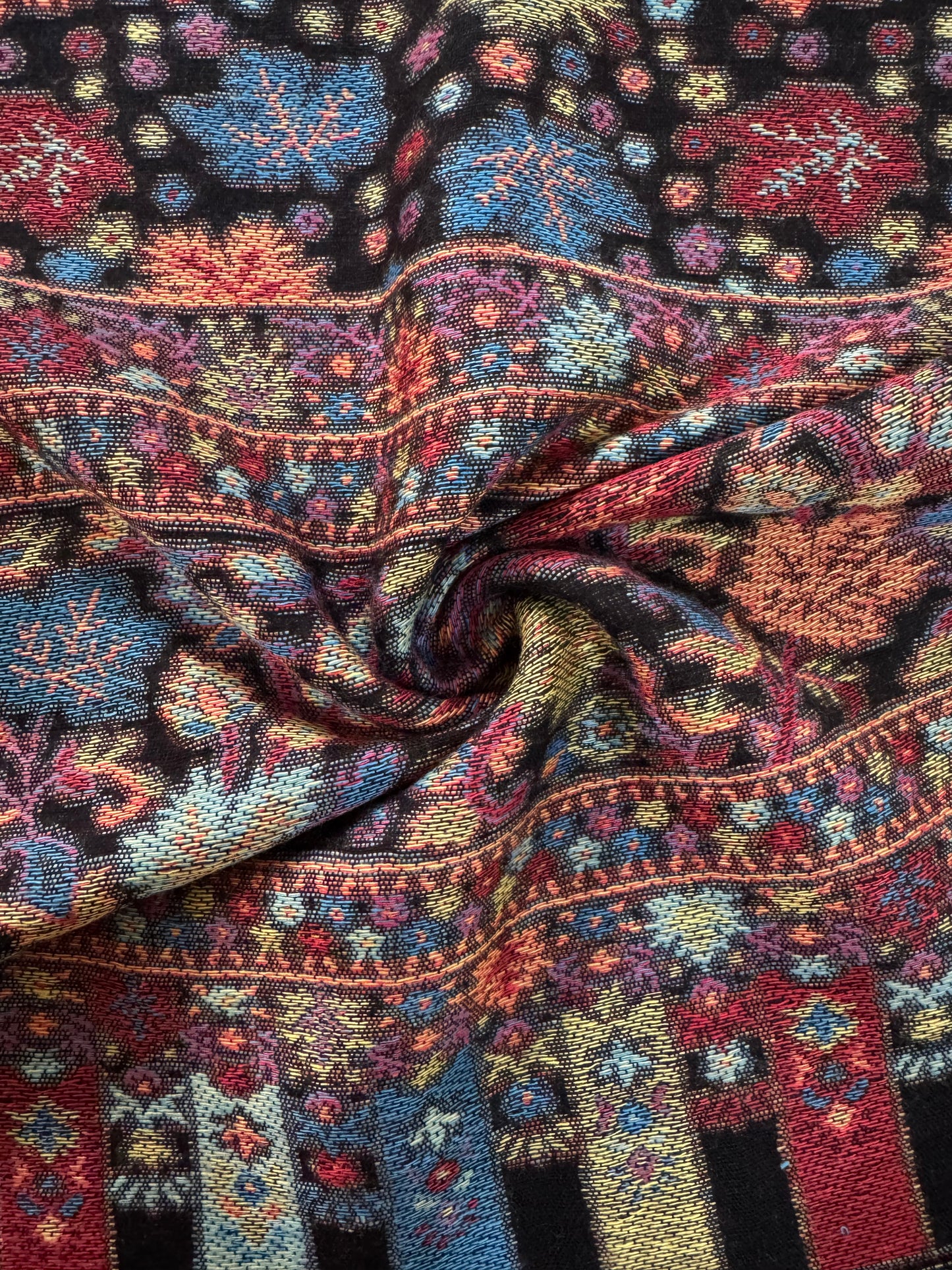 Multi Leaf Printed Pashmina