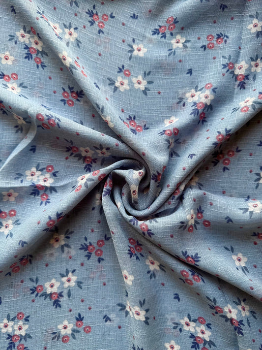 Blue Floral Lawn