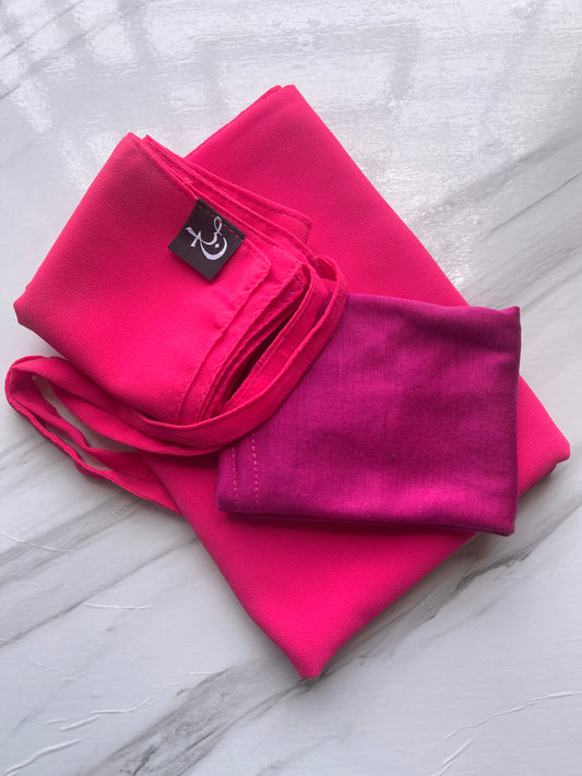 Hot Pink Hijab-Niqab-Cap Set