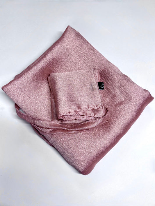 Rose Shimmer Hijab-Niqab Set