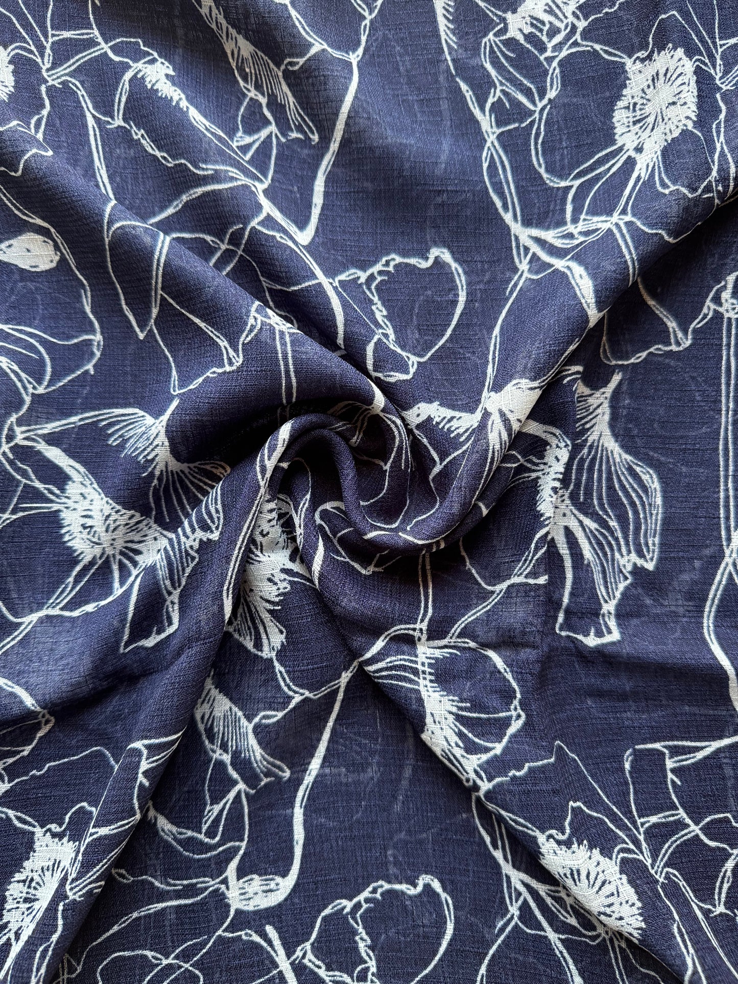 Dark Blue Flora Lawn