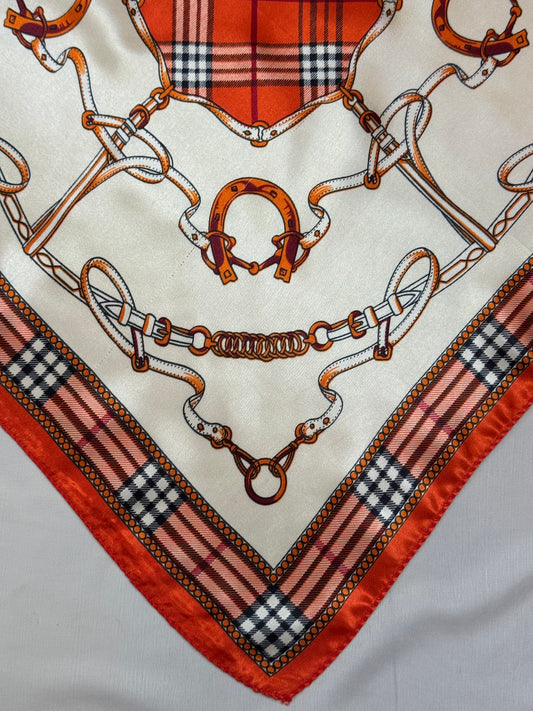 Orange Gingham Belts Bandana