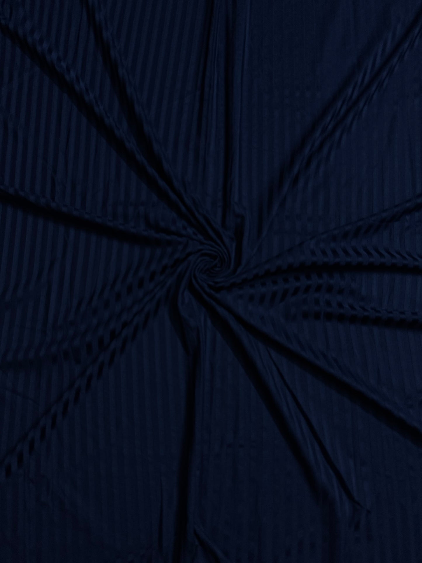 Blue Wide Ribbed Jersey